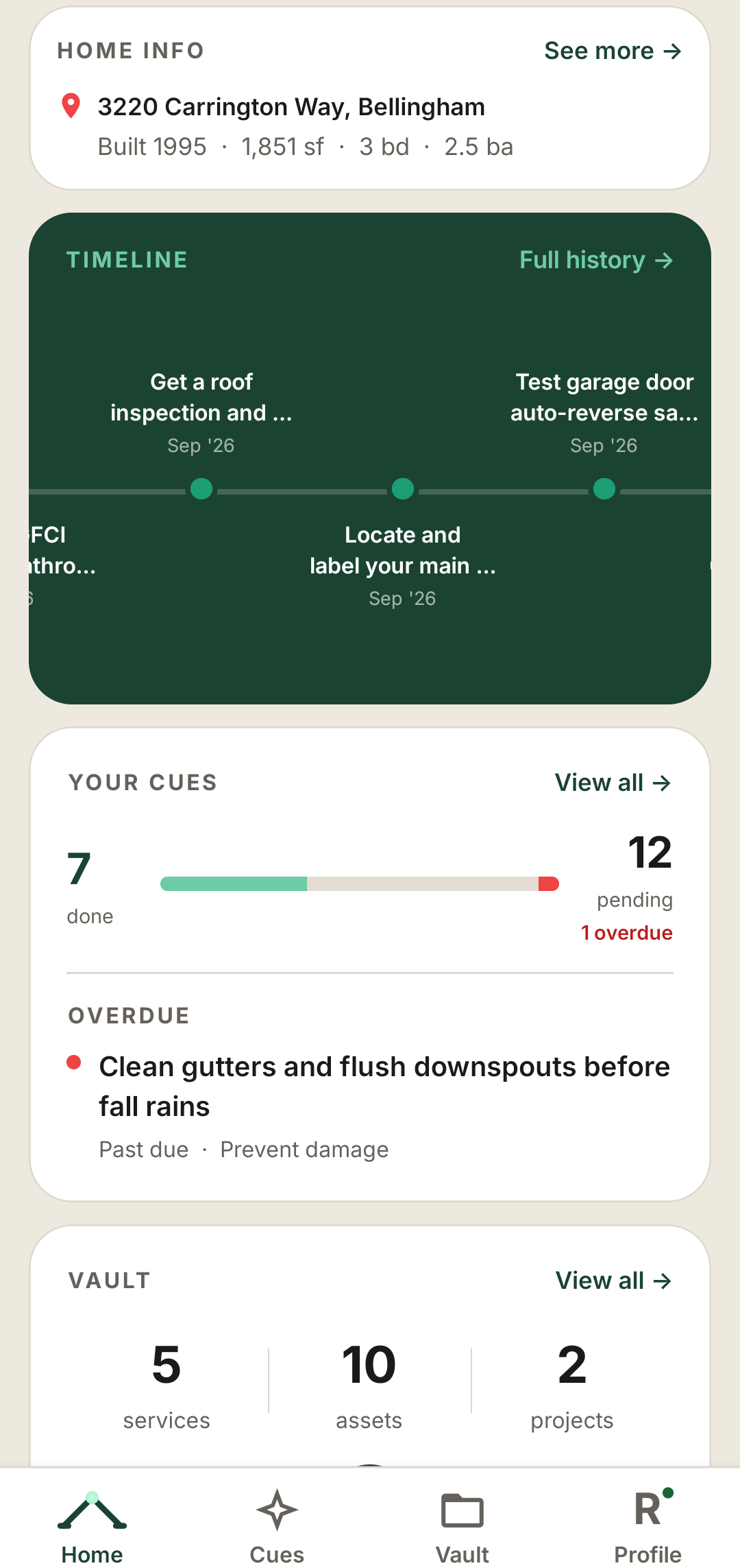 Residely home screen